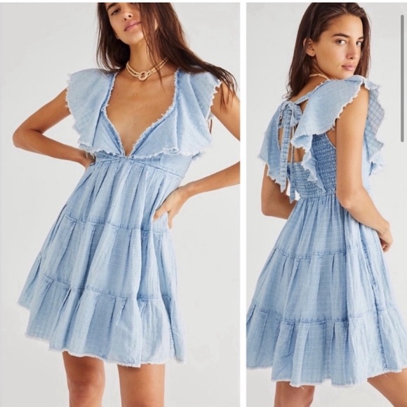 Free people Undone Mini Dress - Picture 1 of 5